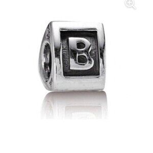 Pandora Triangular Letter B Charm ALE 925 Sterling Silver 790323B